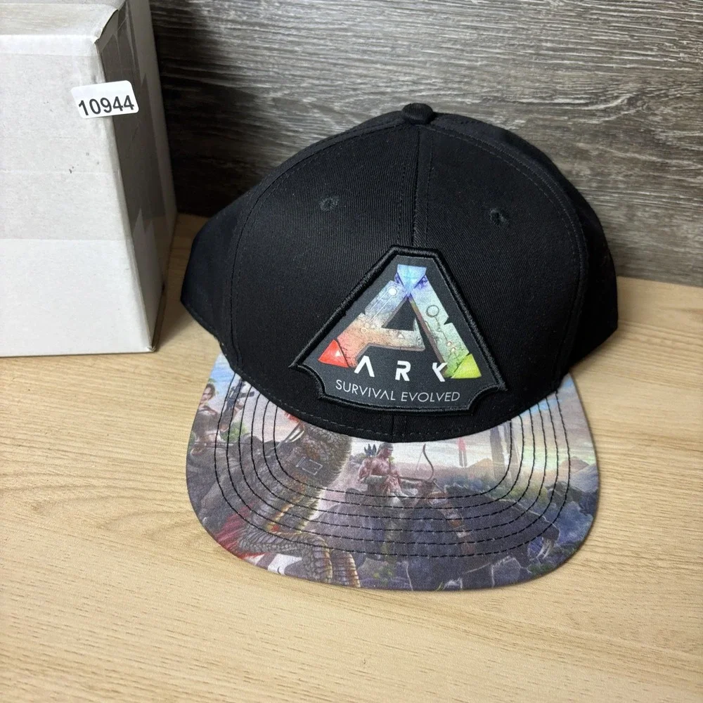ARK Survival Evolved Hat Cap Snap Back Black Gaming Gamer Multicolor Brim Mens